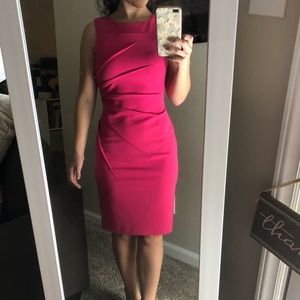 Pink Calvin Klein sunburst sheath dress